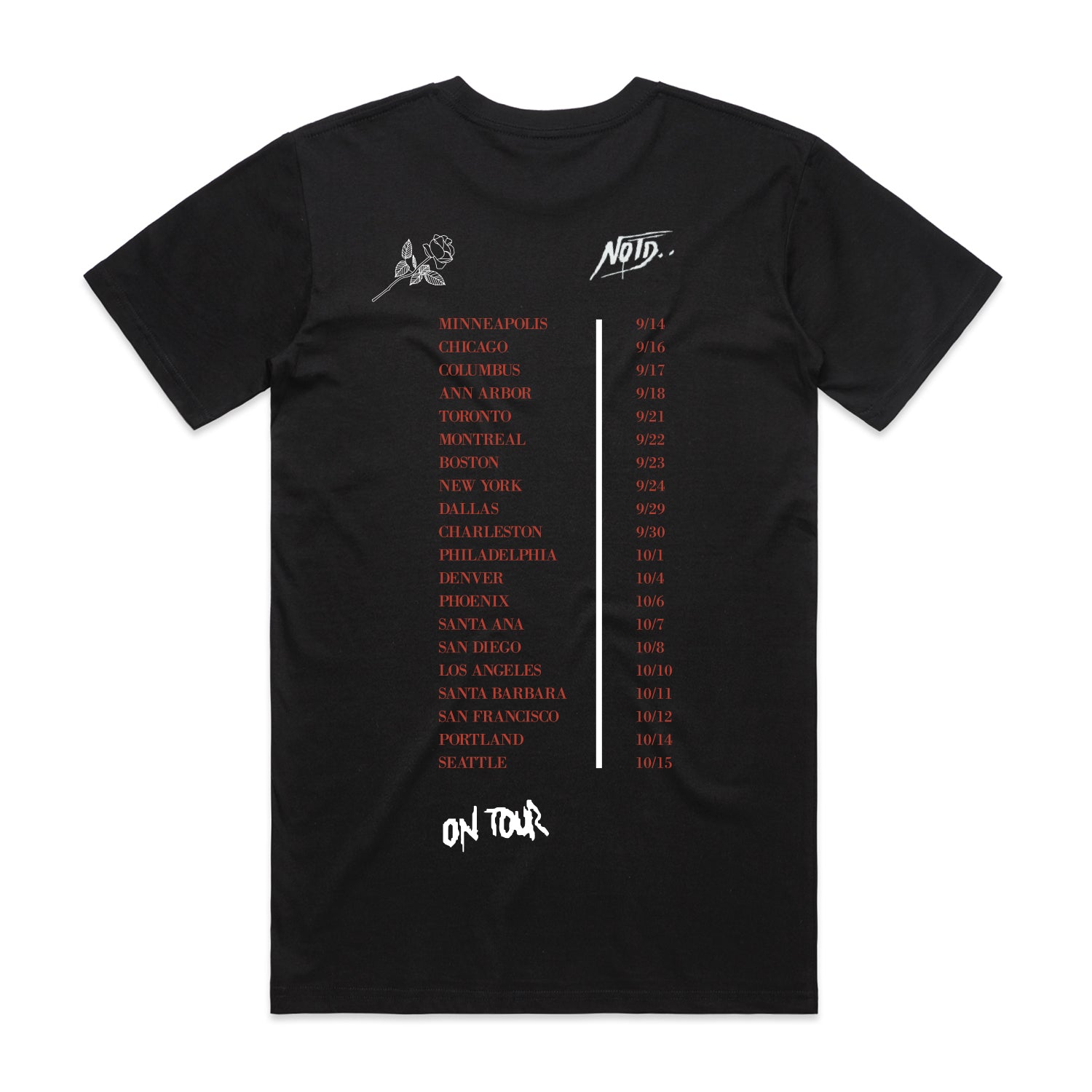 Black Tour Tee 2022 – NOTD Merch